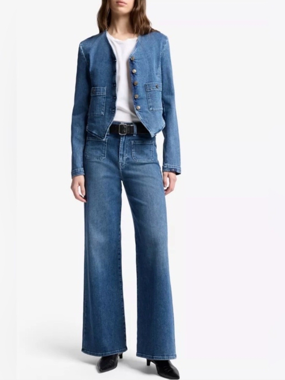 7 For All Mankind Fitted Denim Jacket